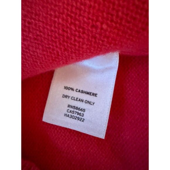 Halogen Cashmere Crewneck Sweater, Small, Raspberry. - Picture 3 of 4